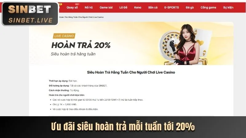Thưởng nạp tiền hàng ngày cho slot